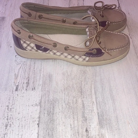 Genuine Sperry Angel Fish Boat Shoes Women's Tan and Brown Loafers - Picture 2 of 16